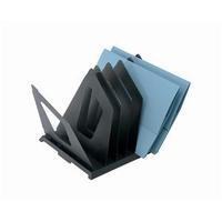 metal filedocument sorter black with 7 pivoting dividers