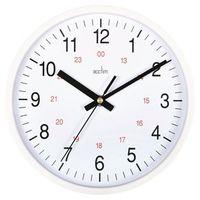 METRO 225MM WHITE + RED 24HR TRACK WALL CLOCK