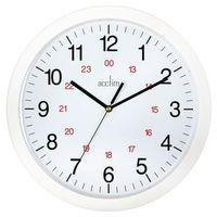 METRO 300MM WHITE + RED 24HR TRACK WALL CLOCK