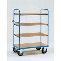 MELAMINE SHELVED TROLLEY 1800MM HIGH WITH 4 x 800MM DEEP SHELVES