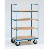 MELAMINE SHELVED TROLLEY 1100MM HIGH WITH 3 x 700MM DEEP SHELVES