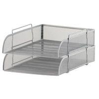 MESH LETTER TRAY FRONT LOAD SILVER