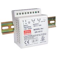 Mean Well DR-45-12 12V / 42W Step Shape Din Rail PSU