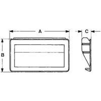 Mentor 3239.2003 Black Plastic Recessed Tray Handle