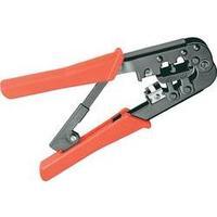 Metal crimping pliers for RJ11/RJ12/RJ45 modular shielded plugs