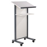 Metroplan Coloured Panel Front Lectern 1200x600x450mm White