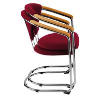 Metroplan Lena Cantilever Stacking Conference Chairs 830x540x555mm Red