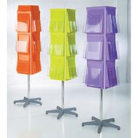 Metroplan Vibrant Revolving Leaflet Dispensers A4 - 4 x 3 Pockets