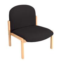 Metroplan Lola Reception Chair 760x630x545mm Without Arms - Black