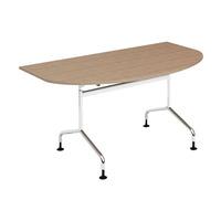 Metroplan Tilt Top Meeting Room Tables 746x1600x800mm Shaped - White