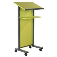 metroplan coloured panel front lectern 1200x600x450mm lime