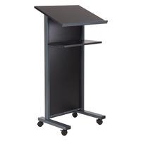 metroplan coloured panel front lectern 1200x600x450mm black