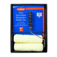 Mega Value Twin Simulated Sheepskin Roller Set