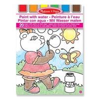 melissa doug paint with water kids art pad with paintbursh playtime 