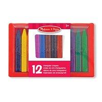 melissa doug art essentials triangular crayon set 12 colors