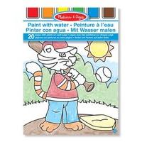 Melissa & Doug Paint With Water Kids\' Art Pad With Paintbrush - Sports, 