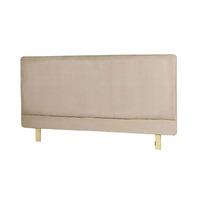 Mercury Suede Headboard Double Stone