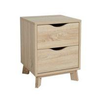 Metcalfe Natural 2 Drawer Bedside Chest (H)528mm (W)407mm