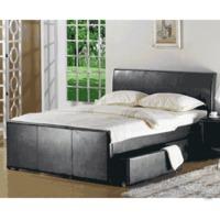 metal beds texas drawer divan 4ft 6 double faux leather bed