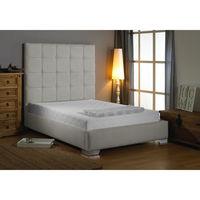 Mento Fabric Divan Bed and Mattress Set Silver Chenille Fabric Single 3ft