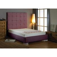 Mento Fabric Divan Bed and Mattress Set Aubergine Chenille Fabric Super King 6ft