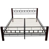 metal bed 180 x 200 cm with wooden leg