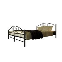 Metal Bed 180 x 200 cm Black Curved