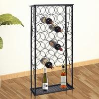 Metal Wine Rack Wine Stand for 28 Bottles