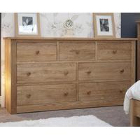 Messina Oak 7 Drawer Wide Chest
