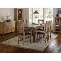 Medford 140cm Oak Extending Dining Table and Chairs
