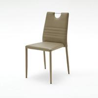 Meda Dining Chair In Cappuccino Tubular With PU Coated