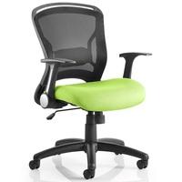 mendes contemporary office chair in green with castors