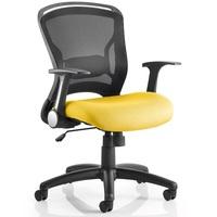 mendes contemporary office chair in yellow with castors