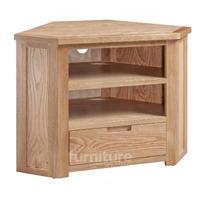 melrose oak corner tv cabinet