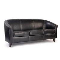 metro 3 seater tub sofa brown leather effect