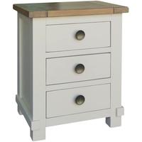 Melton Reclaimed Pine Bedside Cabinet - 3 Drawer