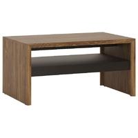 Messina Dark Oak and Chocolate Coffee Table - Shelf