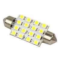 Merdia White 16-SMD 12V Festoon Dome Light LED Bulbs 211-2 212-2 569 578 - White (2pcs)-LEDD002B16