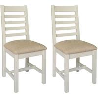 Melton Reclaimed Pine Dining Chair with Cushion Seat (Pair)