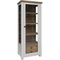 Melton Reclaimed Pine Narrow Glazed Display Cabinet