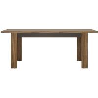 Messina Dark Oak and Chocolate Dining Table - Large Extending