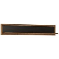 Messina Dark Oak and Chocolate Wall Shelf - Wide 145cm