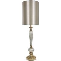 Mercury and Gold Statement Lamp with 11 Inch Champagne Shade