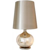 Mercury Glass Table Lamp with Champagne Shade