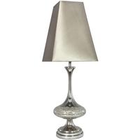Mercury Mosaic Disc Table Lamp with 12 Inch Champagne Shade