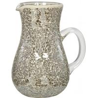 Mercury Mosaic Jug Vase with Glass Handle