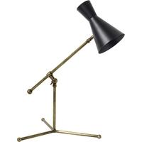 Megaphone Black and Brass Table Lamp