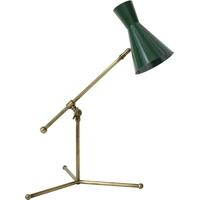 Megaphone Green and Brass Table Lamp