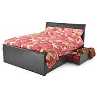 Metal Beds Texas Drawer Divan 5FT Kingsize Faux Leather Bed