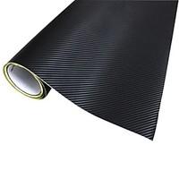 Merdia Decoration 3D PVC Carbon Fiber Film Wrap Sticker for Car- Black (127 x 50cm)